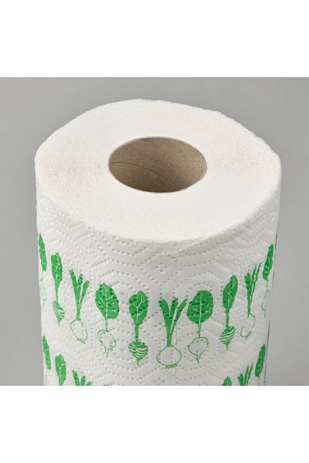 مناديل مطبخ، منقوشة باللون الأخضر/الأبيض الفاتح - 3