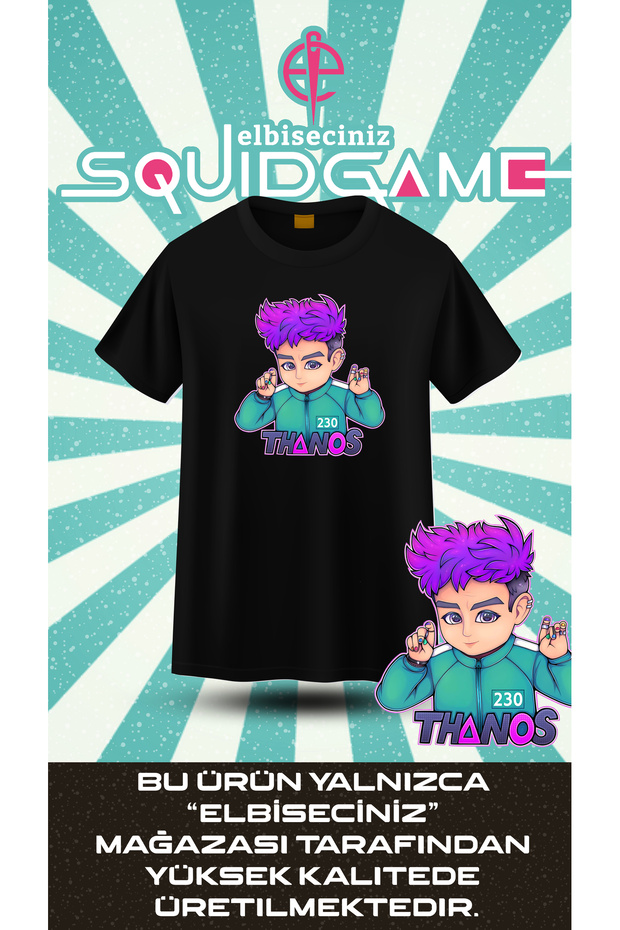 Squid Game 230 Thanos Custom Design Popular Character Printed Unisex T-Shirt/Sweatshirts
