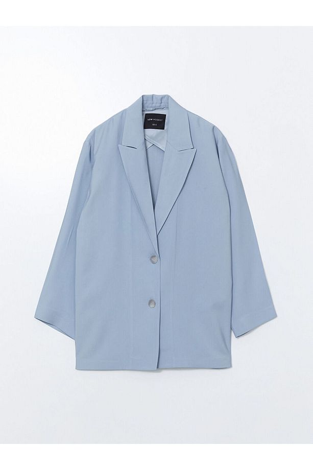 LCW Modest Mavi Oversize Kadın Blazer Ceket - 1