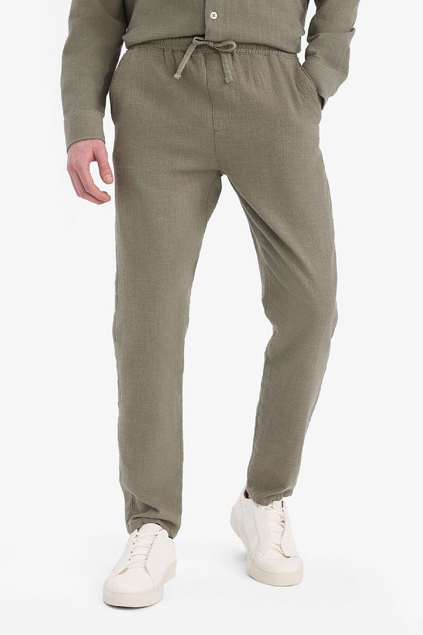 %100 Pamuk Regular Fit Normal Kesim Yazlık Dokuma Kanvas Jogger Pantolon D6260ax25sp - 8
