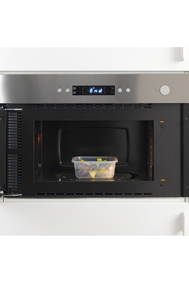 علبة طعام مربعة/بلاستيكية، 750 مل - 4