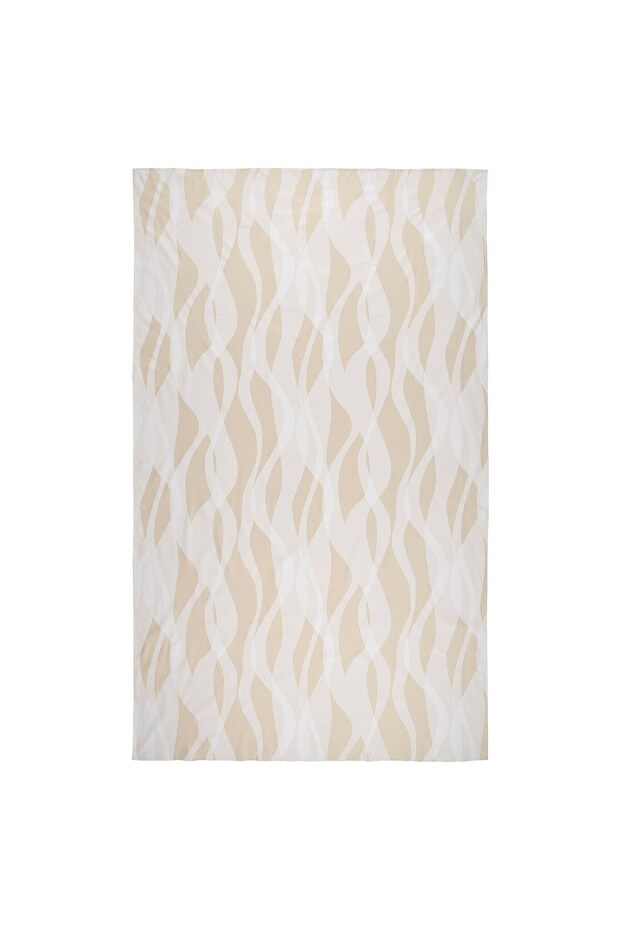 Tablecloth, patterned/white light beige, 145x240 cm - 1