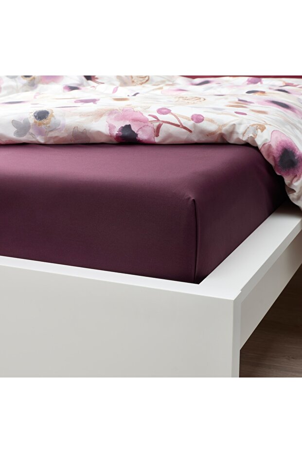 Flat sheet, deep red, 150x260 cm - 2