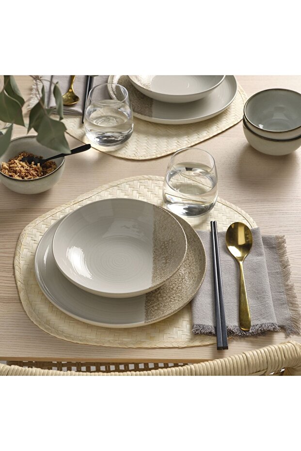 Plate, patterned/light beige, 25 cm - 4
