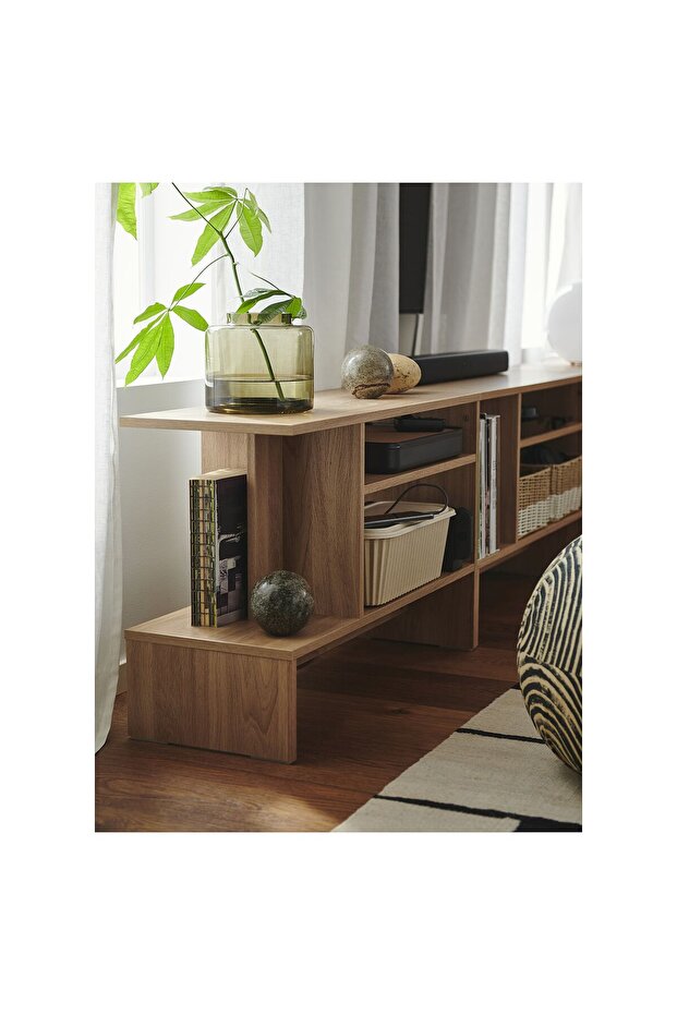 Side table, oak effect, 80x31 cm - 4