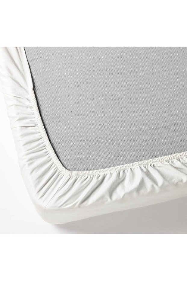 ملاءة سرير، بيضاء، 140×200 سم - 4