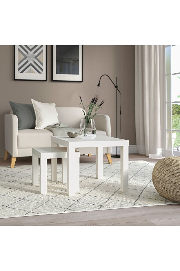 Side table, white, 55x55 cm - 3