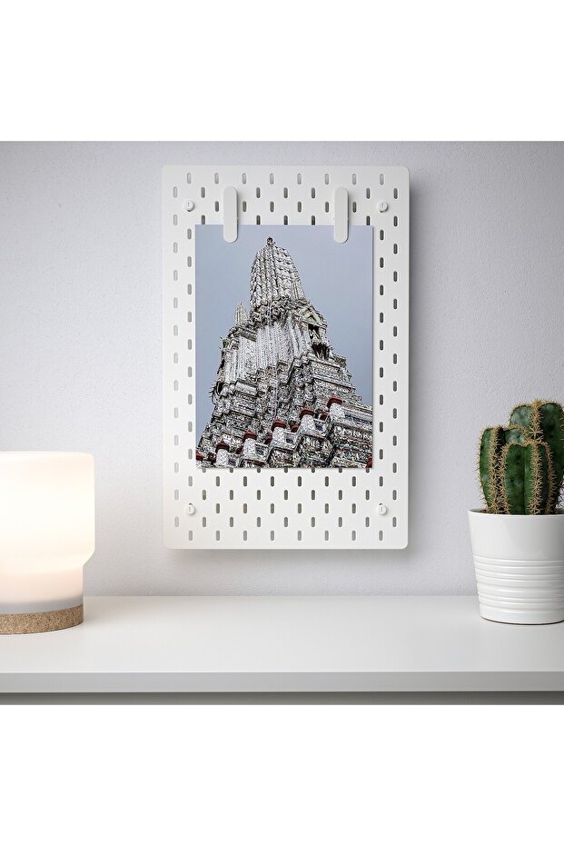 مجموعة ألواح خشبية، بيضاء، 36×56 سم - 2