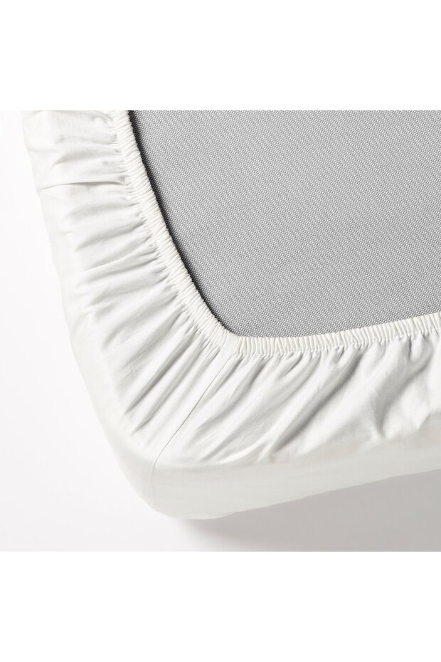 ملاءة سرير، بيضاء، 140×200 سم - 5