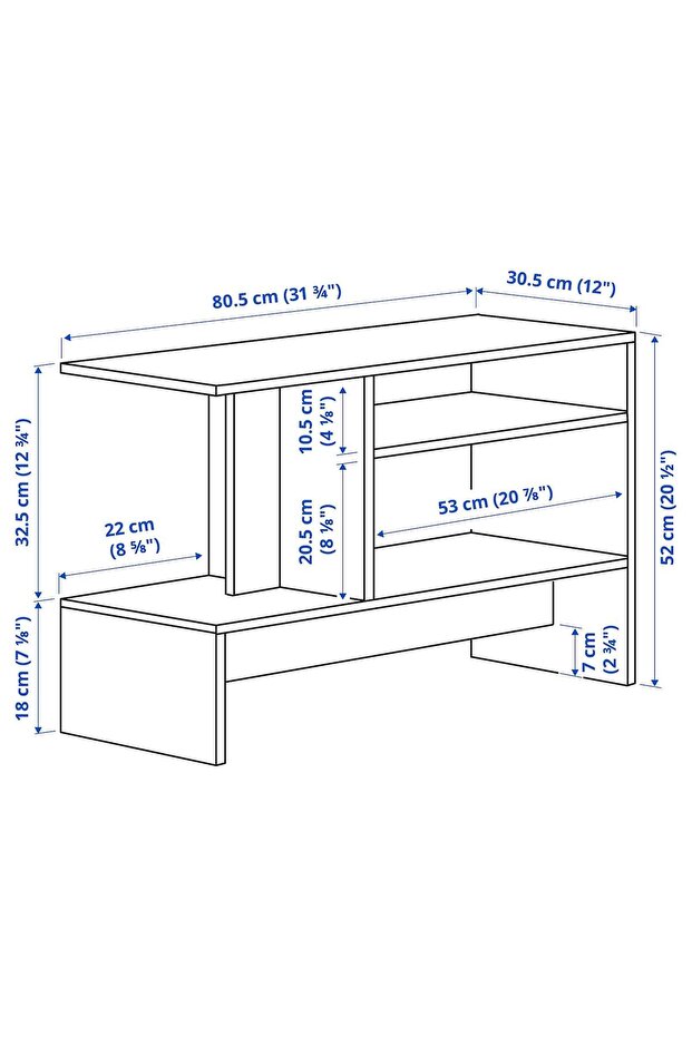 Side table, oak effect, 80x31 cm - 6