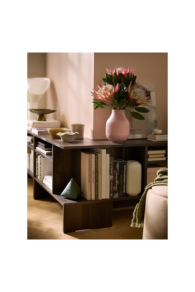 طاولة جانبية، بني غامق، 80×31 سم - 7