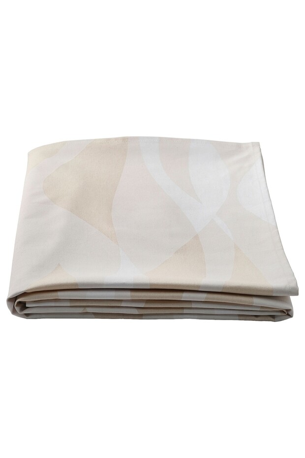 Tablecloth, patterned/white light beige, 145x240 cm - 3