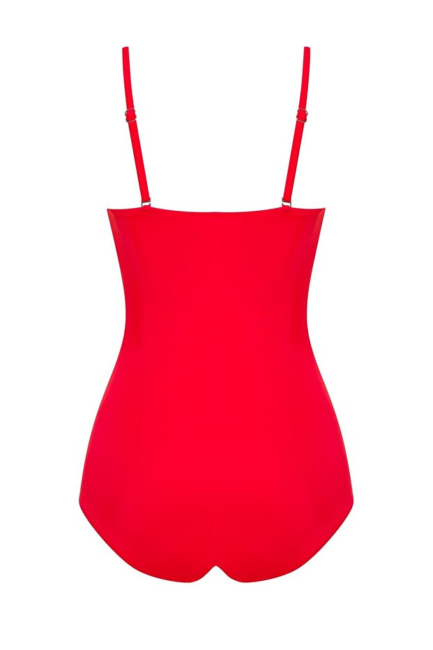 Geraffter Badeanzug mit Accessoires - 2