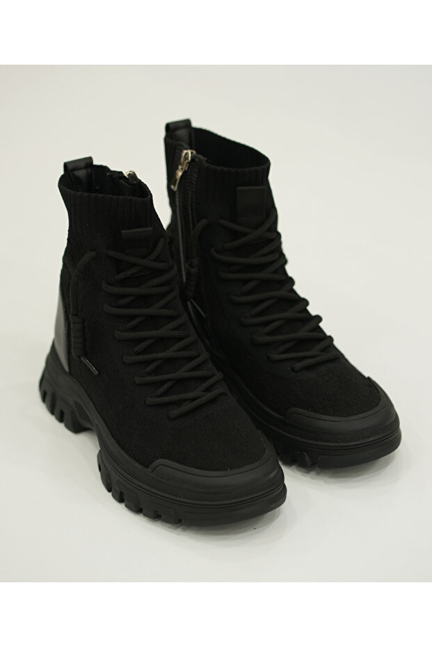 Kadın Fermuarelı Tekstil Bot - 1