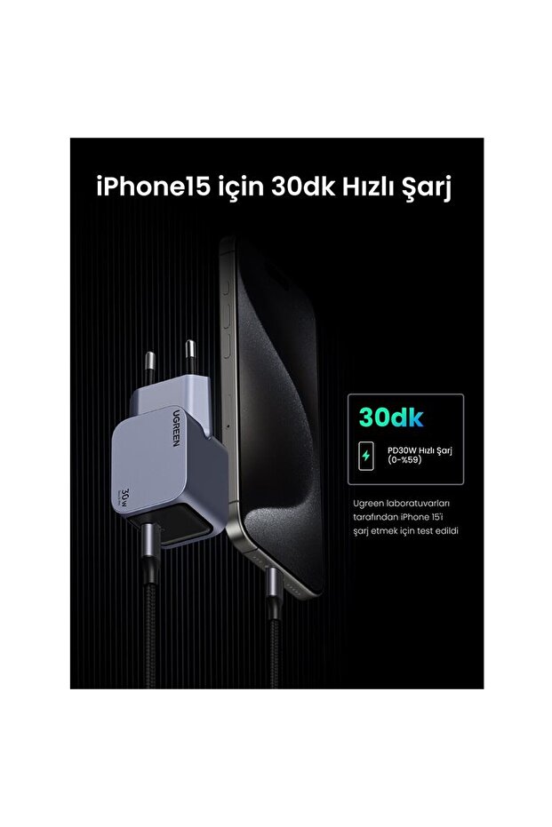 Nexode Pro 35006 USB-C QC/PD 30W GaN Hızlı Şarj Adaptörü - 2