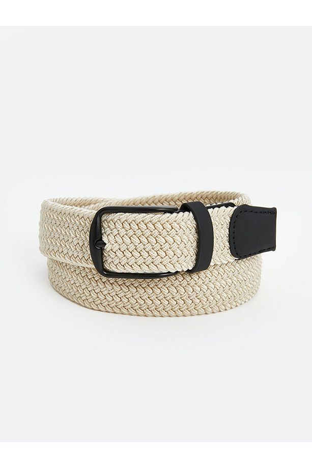 LCW ACCESSORIES Siyah Hasır Erkek Kemer 2'li - 2