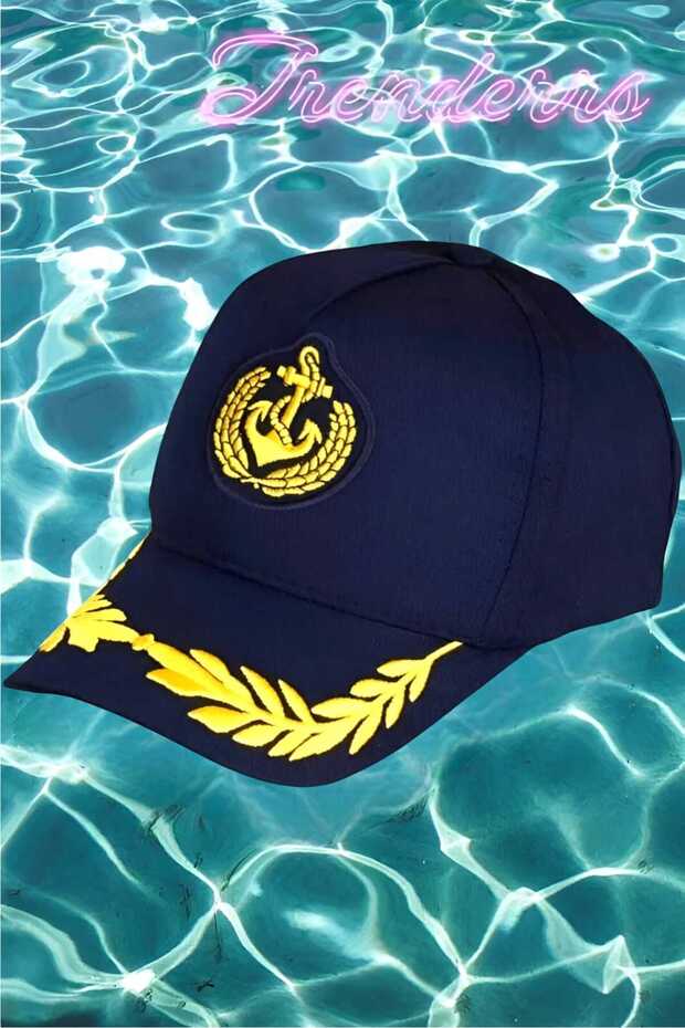 Unisex Back Adjustable Sailor Captain Cap Hat - 7