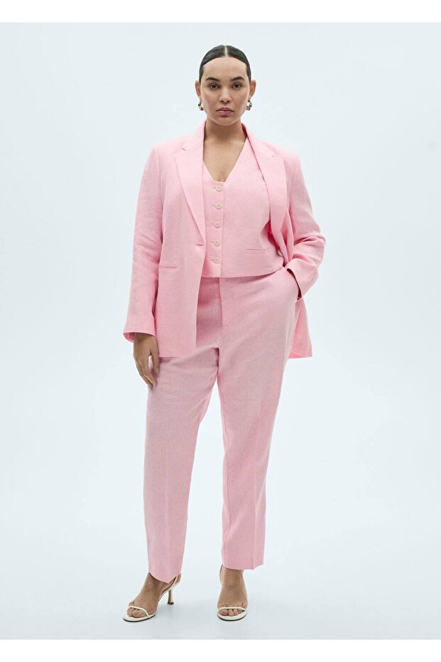 Keten Blazer Ceket - 6