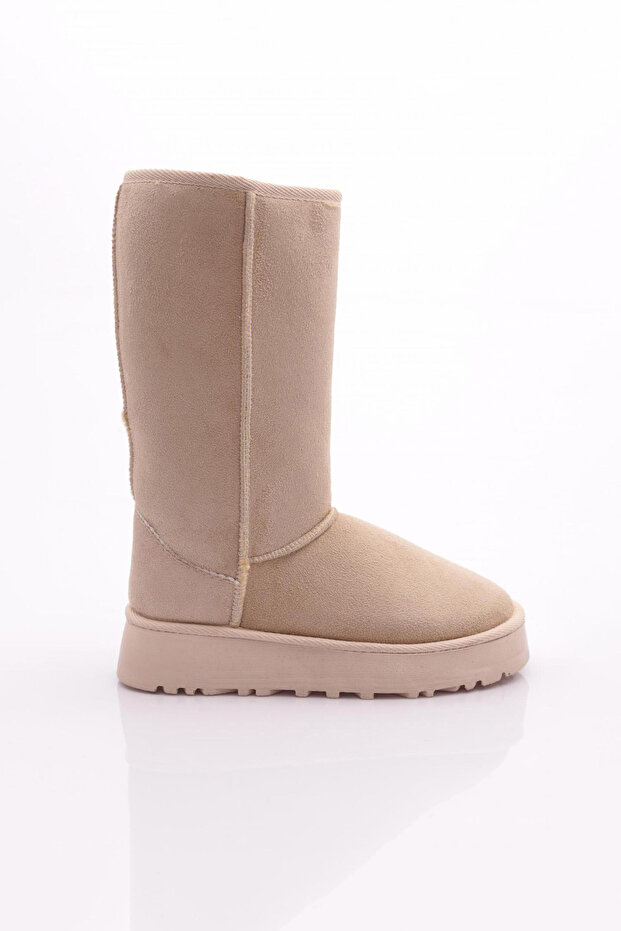 Women's Fur Detailed Boots Beige