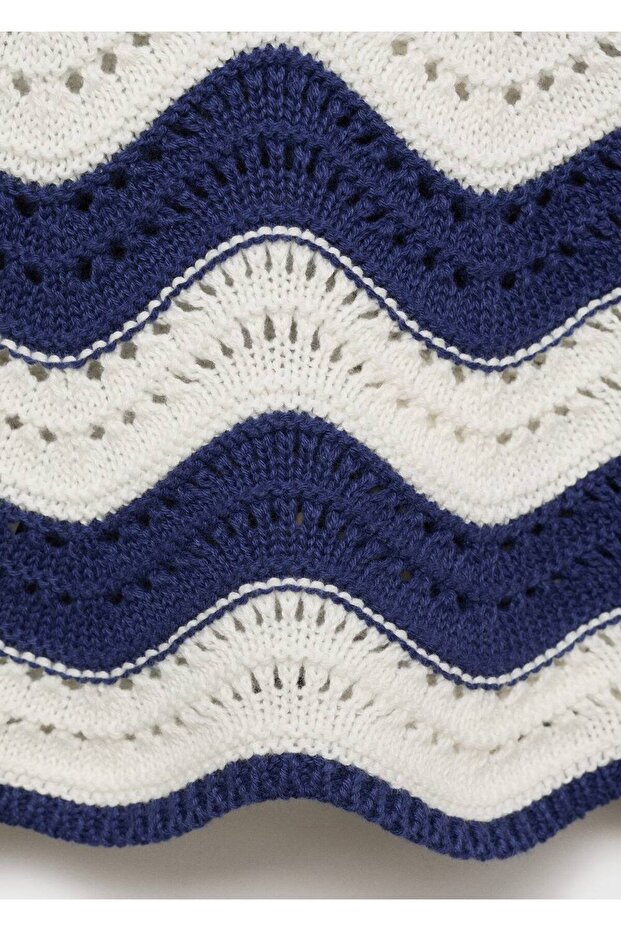 Zickzack-gemusterter Strickpullover - 6