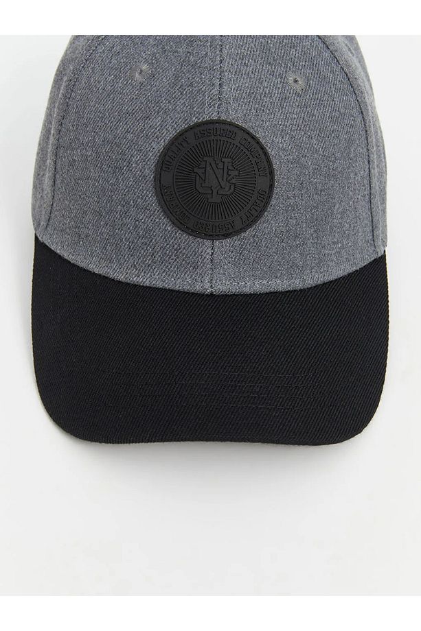 LCW ACCESSORIES Gri Baskılı Erkek Kep Şapka - 3