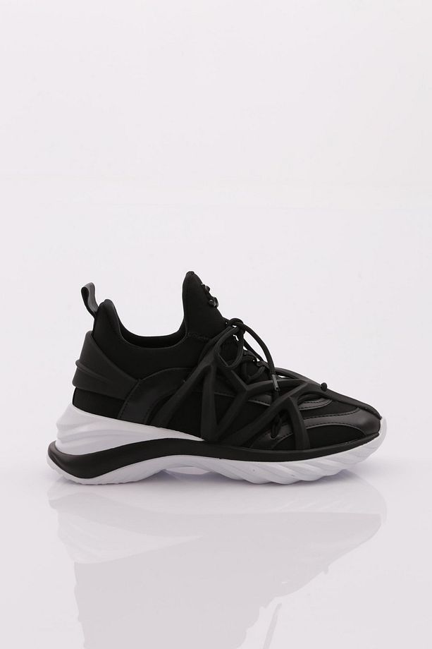 Kadın Bağcıklı Sneaker Ayakkabı Siyah 1553363 - 1