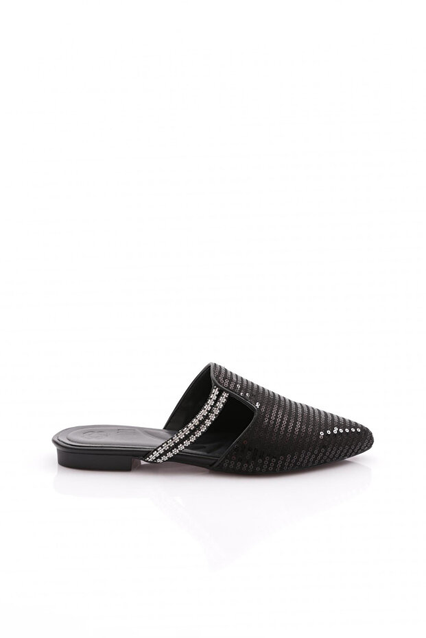 Kadın Terlik Siyah Pullu 2623497216712322 - 1