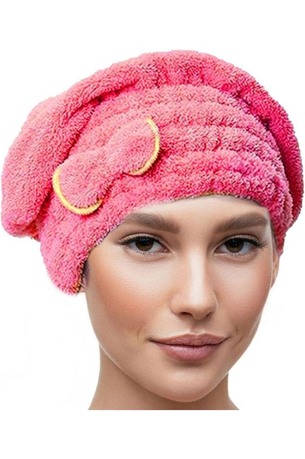 Mikrofiber Baş Havlusu Saç Kurulama Bonesi Duş Havlusu 3 Adet Baş Kafa Kurulama Bonesi Saç Bone - 3