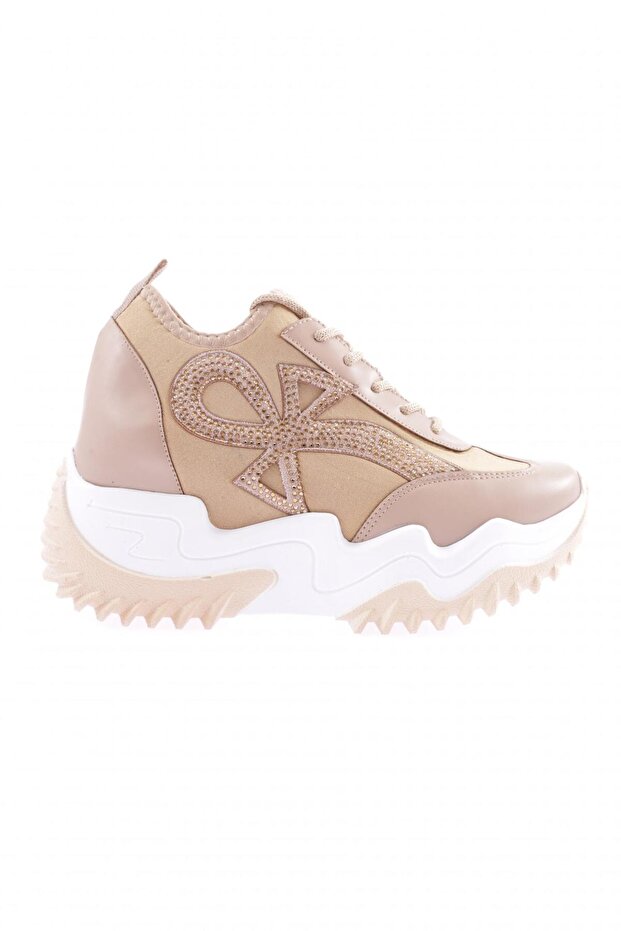 Z3 23Y Women's Mega Thick Sole Silver Stone Sneakers Shoes Skin