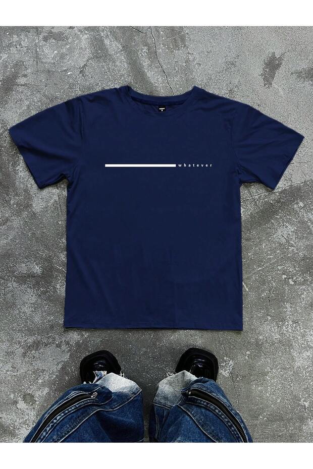 Unisex Striped Whatever Printed Oversize Tshirt
