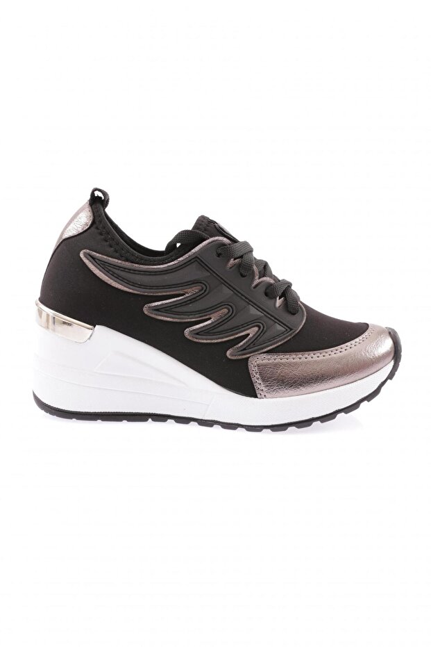 0114-23y Women's Mega Thick Sole Crystal Stone Sneakers Shoes