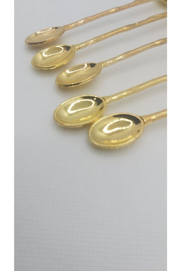 12 Adet Japon Gülü Gold Çay Kaşığı Seti Kahve Ve Kahvaltılık Hediyelik Mutfak Eşyası - 6