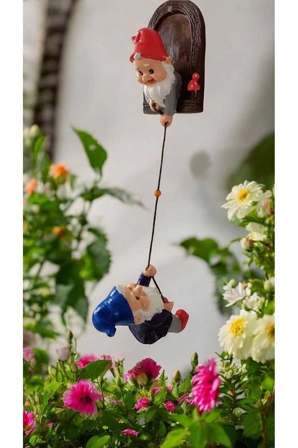 Rustik (2Li) Tırmanan Cüce Biblo Bahçe Ve Balkon Süsü - 3