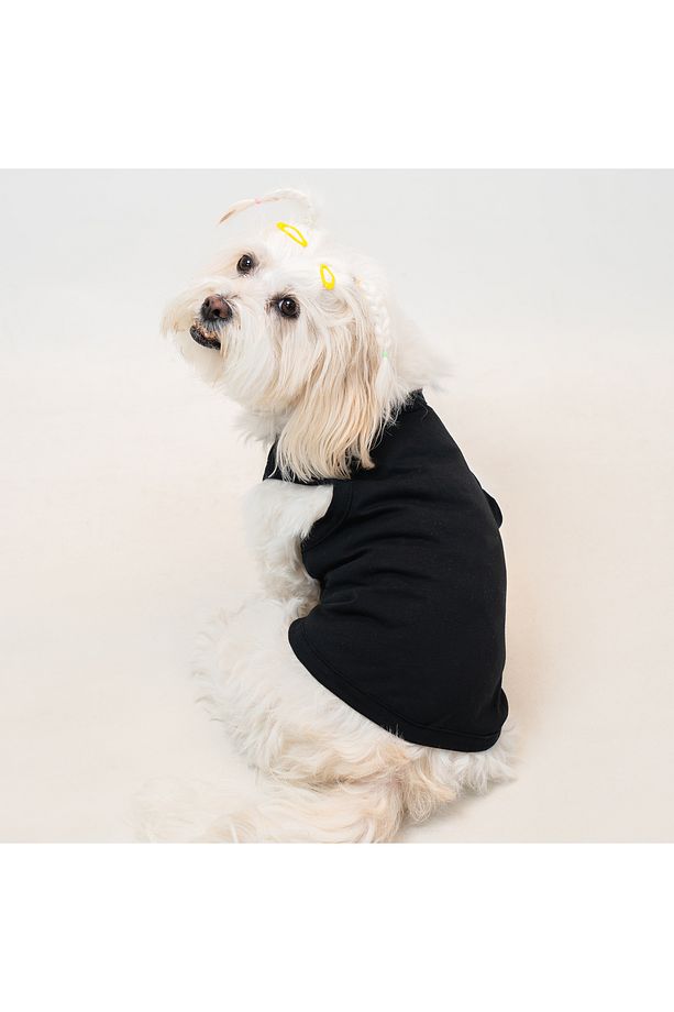 Kedi & Köpek Kıyafeti Elbiseleri Atlet - Baskısız Siyah Atlet - 2