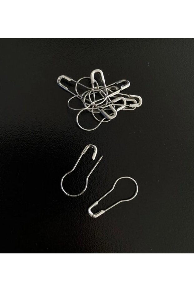 100Pcs Silver Safety Pin Bulb Type Label Pin 2 cm Pear Safety Pin