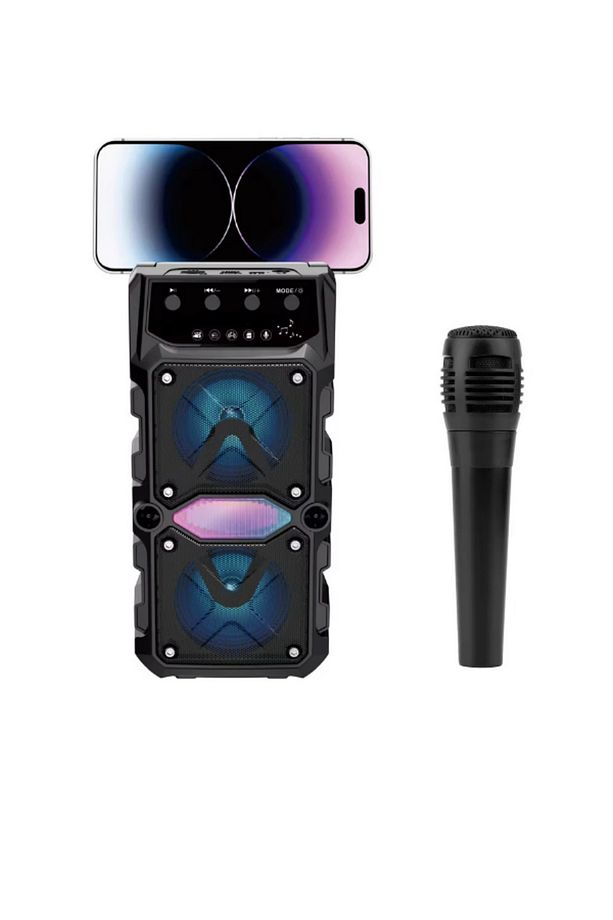 Bluetooth hoparlör mikrofon ışıklı set - 1