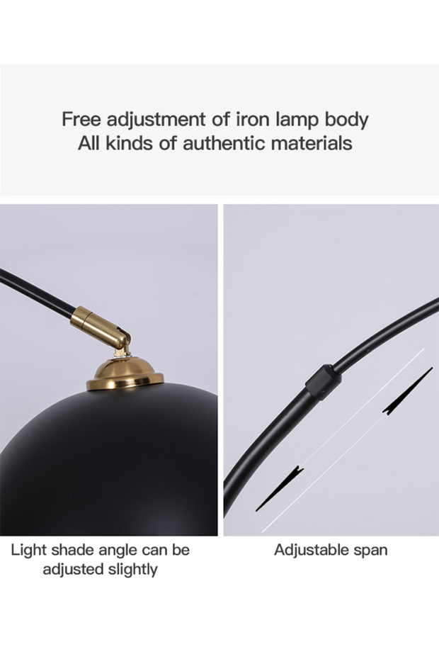 غرفة معيشة إبداعية، دراسة، غرفة نوم، مصباح أرضي بجانب السرير (بدون جهاز تحكم عن بعد) - 4