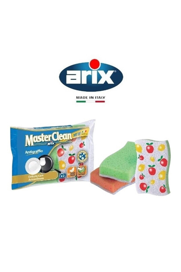 Master Clean Non-Scratch Synthetic Sponge Scourer 2pcs - Perfect for Kitchen Use