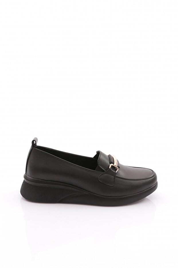 Women's Loafer Shoes Black Napa 34273