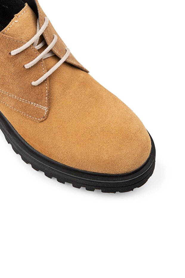 Hakiki Süet Bej Kadın Bot - 5