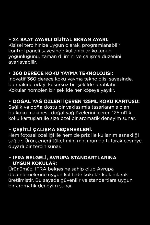 A1 Pro 900 Koku Makinesi ve Dark Sapphire A1 Koku Kartuşu 200 ML Seti - 6