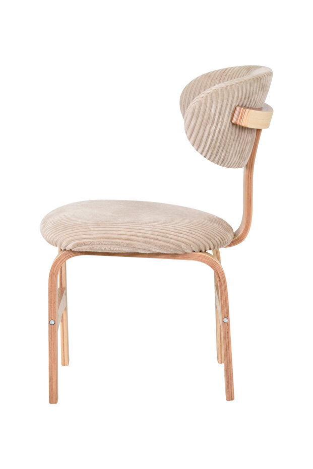 Sofya Naturel Ayak Ahşap Sandalye - 2