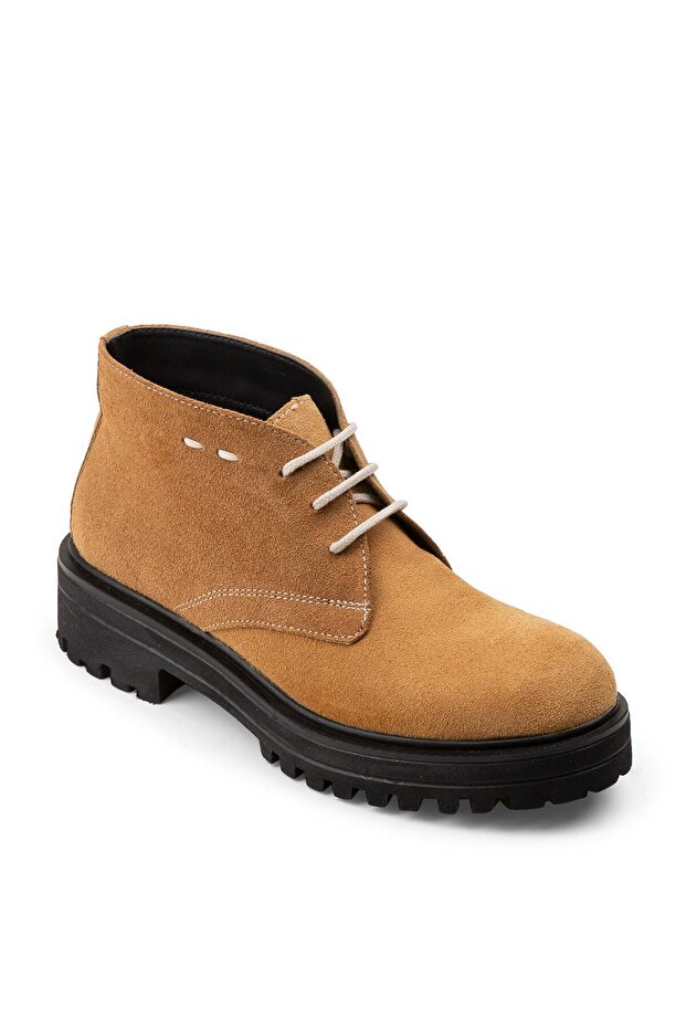 Hakiki Süet Bej Kadın Bot - 7