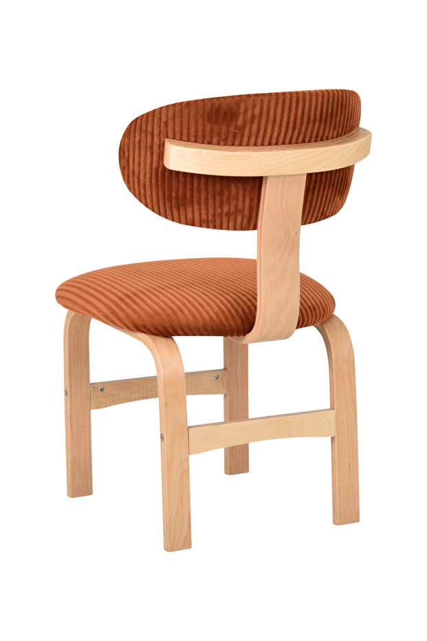 Sofya Naturel Ayak Ahşap Sandalye - 3