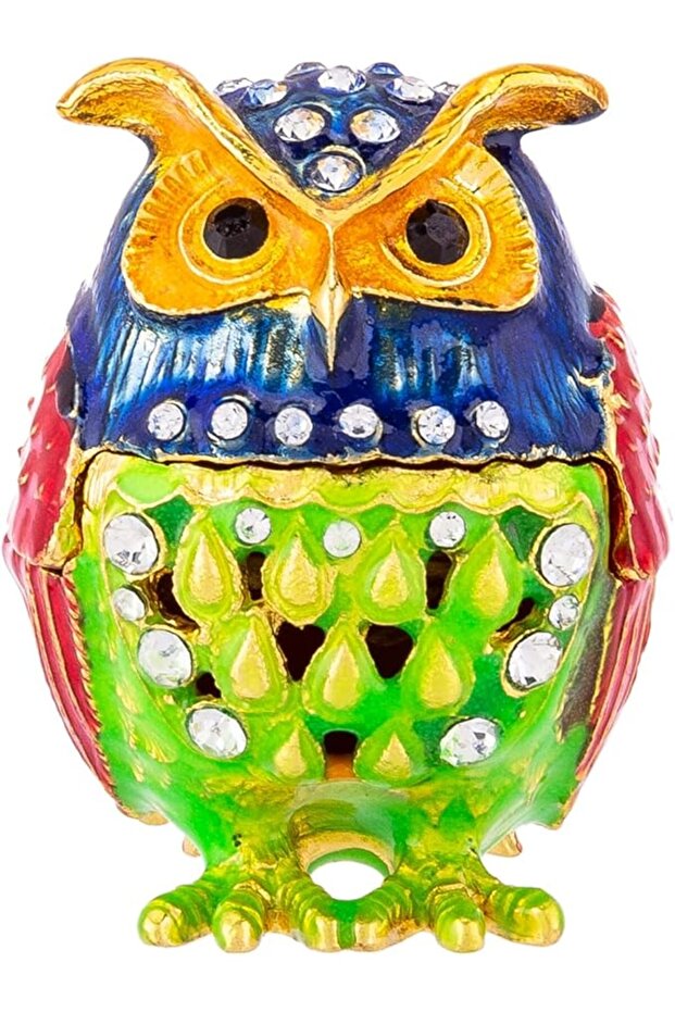 Décor Owl Box 4Cm X 4Cm X 5Cm Multi-Colour