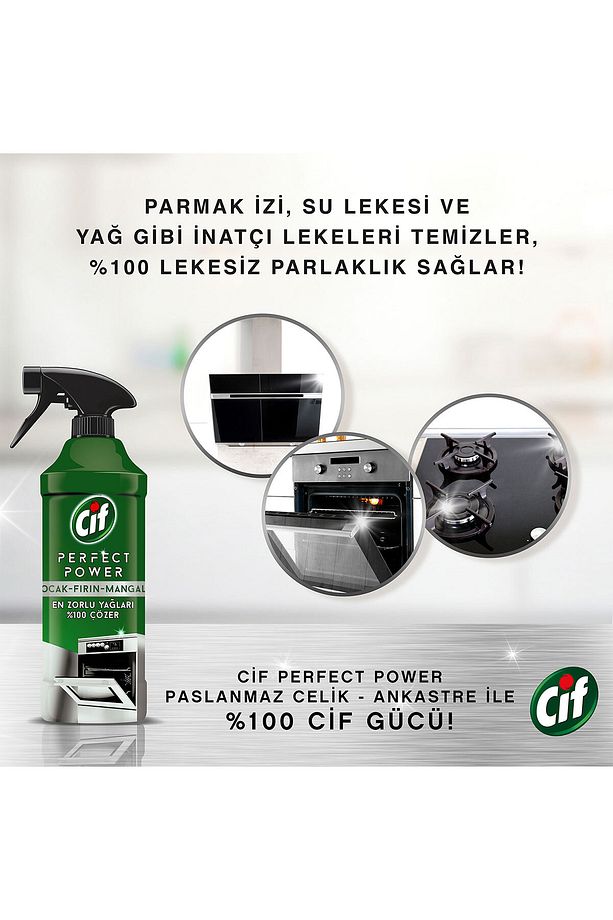 Perfect Power Fırın Ocak Mangal Için Sprey Temizleyici En Zor Yağları %100 Çözer 435 ml 3adet - 4