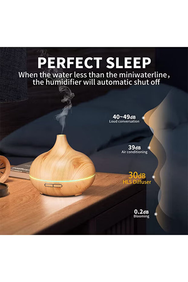 Aroma Diffuser For Essential Oils, 300ml,with Timer And Led Lights,relaxing Atmosphere & Hydration - 3