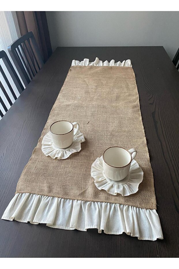 Fırfırlı Jüt Runner 40x120 - 3