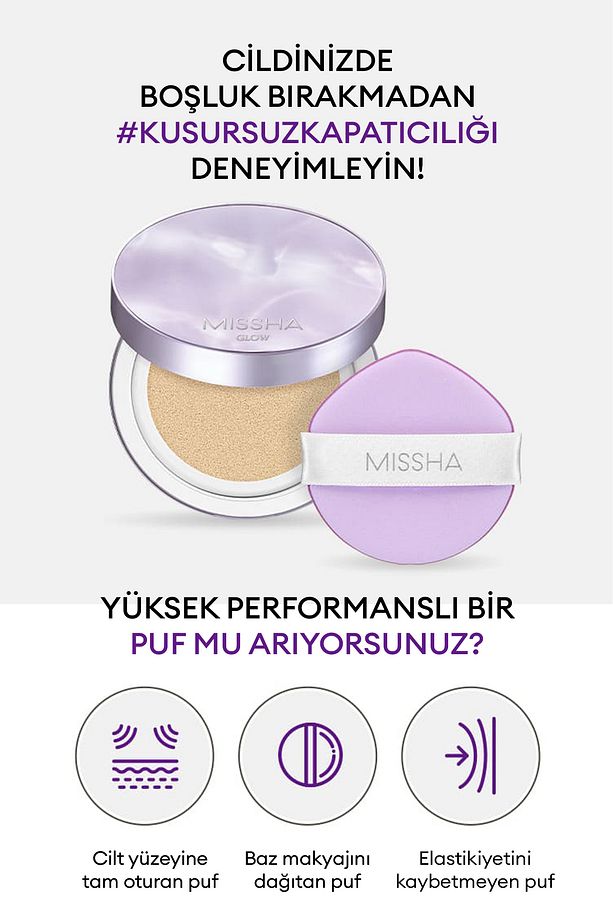 Yüksek Kapatıcılık Sağlayan Yumuşak Makyaj Süngeri (5 ADET) Glow Layering Fit Puff - 2