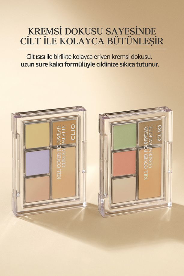 Kremsi Dokuya Sahip Concealer Paleti CLIO Kill Cover Founwear Conceal Palette (Delight) - 7